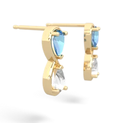 Blue Topaz Infinity 14K Yellow Gold earrings E5050