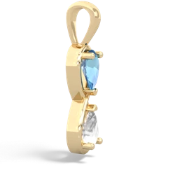 Blue Topaz Infinity 14K Yellow Gold pendant P5050