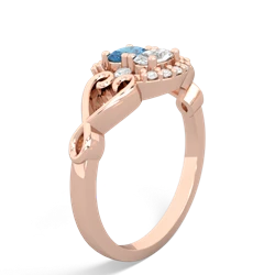 Blue Topaz Love Nest 14K Rose Gold ring R5860