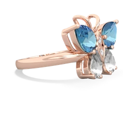 Blue Topaz Butterfly 14K Rose Gold ring R2215