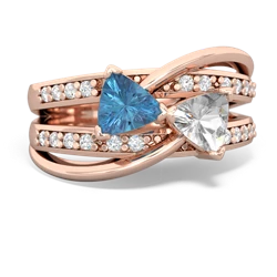 Blue Topaz Bowtie 14K Rose Gold ring R2360
