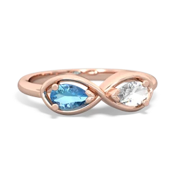 Blue Topaz Infinity 14K Rose Gold ring R5050