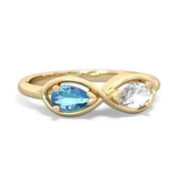 Blue Topaz Infinity 14K Yellow Gold ring R5050