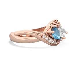 Blue Topaz Summer Winds 14K Rose Gold ring R5342