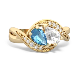 Blue Topaz Summer Winds 14K Yellow Gold ring R5342