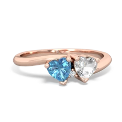 Blue Topaz Sweethearts 14K Rose Gold ring R5260