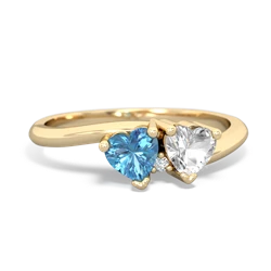 Blue Topaz Sweethearts 14K Yellow Gold ring R5260