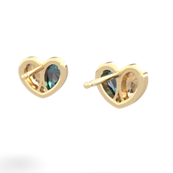 Citrine 'Our Heart' 14K Yellow Gold earrings E5072