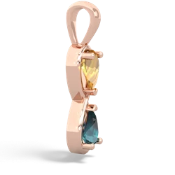 Citrine Infinity 14K Rose Gold pendant P5050