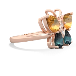 Citrine Butterfly 14K Rose Gold ring R2215