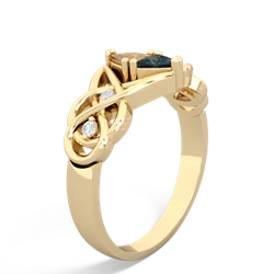 Citrine Keepsake Celtic Knot 14K Yellow Gold ring R5300