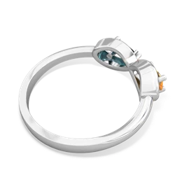 Citrine Infinity 14K White Gold ring R5050