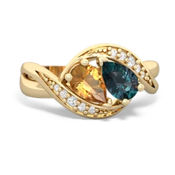 Citrine Summer Winds 14K Yellow Gold ring R5342