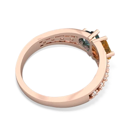 Citrine Heart To Heart 14K Rose Gold ring R3342