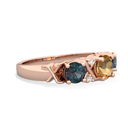 Citrine Hugs And Kisses 14K Rose Gold ring R5016