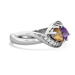 Citrine Summer Winds 14K White Gold ring R5342