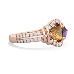 Citrine Art-Deco Keepsake 14K Rose Gold ring R5630