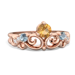 Citrine Crown Keepsake 14K Rose Gold ring R5740