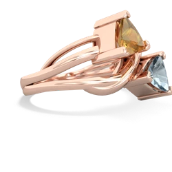 Citrine Split Band Swirl 14K Rose Gold ring R2341