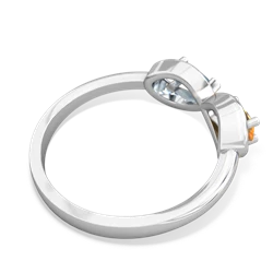 Citrine Infinity 14K White Gold ring R5050