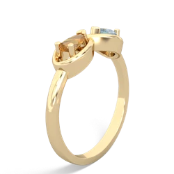 Citrine Infinity 14K Yellow Gold ring R5050