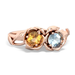 Citrine Rose Garden 14K Rose Gold ring R5510