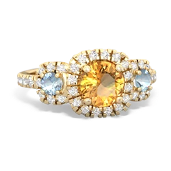 Citrine Regal Halo 14K Yellow Gold ring R5350