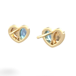 Citrine 'Our Heart' 14K Yellow Gold earrings E5072