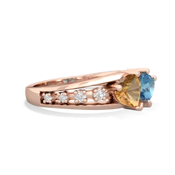 Citrine Heart To Heart 14K Rose Gold ring R3342