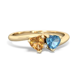 Citrine Sweethearts 14K Yellow Gold ring R5260