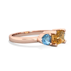 Citrine Three Stone 14K Rose Gold ring R5235