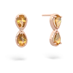 Citrine Infinity 14K Rose Gold earrings E5050