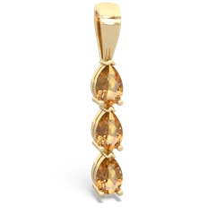 Citrine Dew Drops 14K Yellow Gold pendant P2251