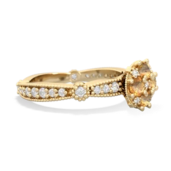 Citrine Sparkling Tiara Cluster 14K Yellow Gold ring R26293RD