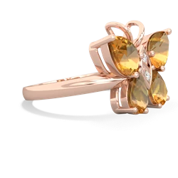 Citrine Butterfly 14K Rose Gold ring R2215