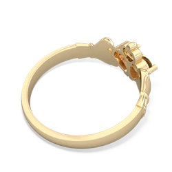 Citrine 'Our Heart' Claddagh 14K Yellow Gold ring R2388