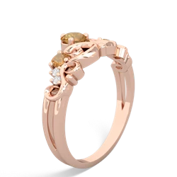 Pink Tourmaline Crown Keepsake 14K Rose Gold ring R5740