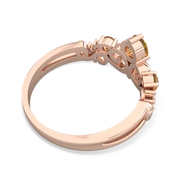 Lab Sapphire Crown Keepsake 14K Rose Gold ring R5740