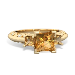 London Topaz Eternal Embrace Engagement 14K Yellow Gold ring C2001