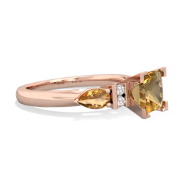 Alexandrite 6Mm Princess Eternal Embrace Engagement 14K Rose Gold ring C2002