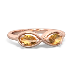 Citrine Infinity 14K Rose Gold ring R5050