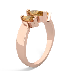 Lab Sapphire Three Peeks 14K Rose Gold ring R2433