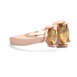 Citrine Three Peeks 14K Rose Gold ring R2433