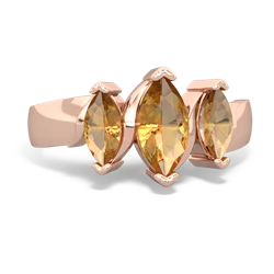 Onyx Three Peeks 14K Rose Gold ring R2433