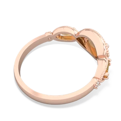 Lab Ruby Milgrain Marquise 14K Rose Gold ring R5700