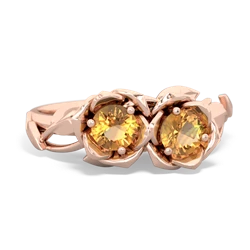 Citrine Rose Garden 14K Rose Gold ring R5510