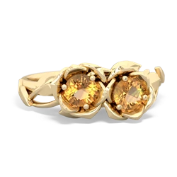 Citrine Rose Garden 14K Yellow Gold ring R5510