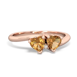 Citrine Sweethearts 14K Rose Gold ring R5260