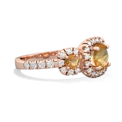 Peridot Regal Halo 14K Rose Gold ring R5350