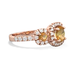 Citrine Regal Halo 14K Rose Gold ring R5350